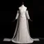 Vintage / Retro Ivory Pearl Lace Flower Corset Wedding Dresses 2026 Trumpet / Mermaid Off-The-Shoulder 3/4 Sleeve Backless Floor-Length / Long Wedding