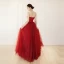 Chic / Beautiful Red Prom Dresses 2024 A-Line / Princess Off-The-Shoulder Bow Short Sleeve Backless Floor-Length / Long Prom Formal Dresses
