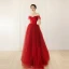 Chic / Belle Rouge Robe De Bal 2024 Princesse De l'épaule Sans Manches Dos Nu Longue Promo Robe De Ceremonie