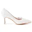 Eenvoudige Witte Kant Bloem Bruidsschoenen 2025 7 cm Naaldhakken / Stiletto Spitse Neus Huwelijk Pumps Hoge Hakken