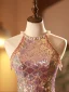 Sparkly Gold Beading Rhinestone Sequins Evening Dresses 2023 Trumpet / Mermaid Scoop Neck Sleeveless Floor-Length / Long Evening Party Formal Dresses