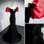 Sexy Noire Paillettes Noeud Robe De Soirée 2022 Trompette / Sirène Encolure Dégagée Gonflée Manches Courtes Dos Nu Train De Balayage Soirée Robe De Ceremonie