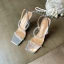 Sexy Silver Evening Party Summer Rhinestone Womens Sandals 2022 9 cm Stiletto Heels Open / Peep Toe Sandals High Heels