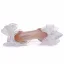Fashion White Ankle Strap Bow Wedding Shoes 2025 7 cm Stiletto Heels Pointed Toe Wedding High Heels
