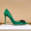 Fashion Black Evening Party Rhinestone Suede Leather Pumps 2023 10 cm Stiletto Heels Pointed Toe Pumps High Heels