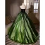 Elegant Dark Green Prom Dresses 2024 Ball Gown Strapless Sleeveless Backless Floor-Length / Long Prom Formal Dresses