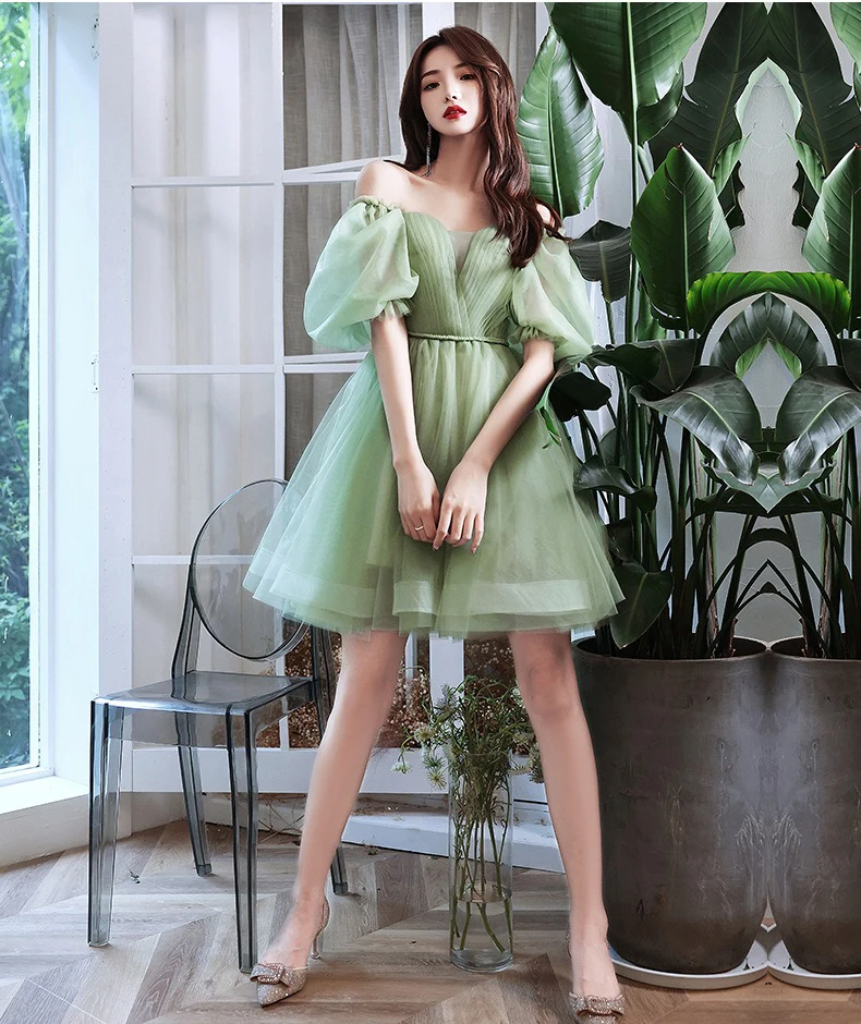 slim fit dress slacks Green One Sleeve Feather Bodycon Cocktail Dress Short Homecoming Gown