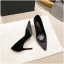 Fashion Nude Evening Party Suede Sequins Pumps 2023 Leather 8 cm Stiletto Heels Pointed Toe Pumps High Heels
