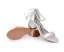 Sexy Weiß Perle Knöchelriemen Schleife Brautschuhe 2024 5 cm Thick Heels Peeptoes Hochzeit Sandaletten Hochhackige