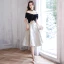 Elegante Schwarz Heimkehr Knielang Abiballkleider 2022 A Linie Off Shoulder Kurze Ärmel Rückenfreies Festliche Kleider