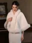 Vintage / Retro White Suede Prom Shawls 2025