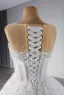 High-end White Handmade  Beading Sequins Wedding Dresses 2024 Ball Gown Scoop Neck Sleeveless Court Train Wedding