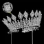 High-end Silver Rhinestone Zirkon Bröllop Krona 2024 Brud Huvudbonad