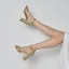 Charmant Glitzernden Gold Strass Pailletten Brautschuhe 2022 Knöchelriemen 10 cm Thick Heels Peeptoes Hochzeit Sandaletten Hochhackige