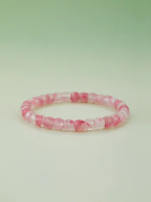 Uvanlig Rødmende Rosa Sakura Håndlaget Naturlig Krystall Armbånd Tilbehør 2026