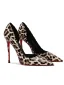 Sexy Braun Abend Leopardenmuster Pumps 2026 Leder 12 cm Stilettos Spitzschuh Pumps Hochhackige