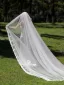 Vintage / Originale Blanche En Dentelle Fleur La Mariée Voile De Mariée 2025 Tulle