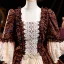 Medieval Vintage / Retro Brown Printing Prom Dresses 2025 Ball Gown Square Neckline Bell sleeves Backless Floor-Length / Long Prom Formal Dresses