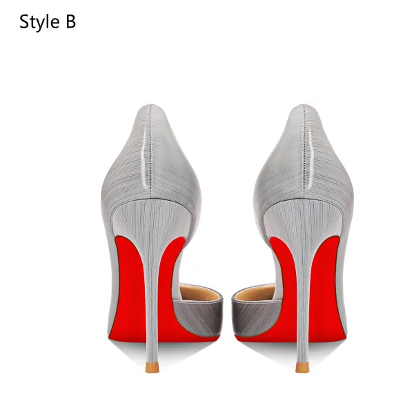 Charmant Argenté Soirée Escarpins 2026 Cuir 12 cm Talons Aiguilles À Bout Pointu Escarpins Talons Hauts