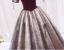 Elegant Burgundy Glitter Prom Dresses 2024 Ball Gown Square Neckline Puffy Short Sleeve Backless Floor-Length / Long Prom Formal Dresses