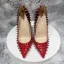 Unusual Burgundy Gradient-Color Rivet Evening Party Pumps 2022 12 cm Stiletto Heels Pointed Toe Pumps High Heels