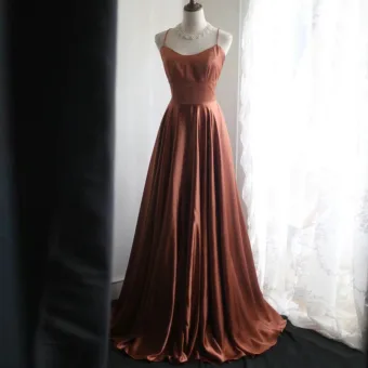 Sexy Café Plage Vacances Désinvolte Robe De Bal 2024 Princesse Bretelles Spaghetti Sans Manches Dos Nu X Strap Longue Robe De Ceremonie