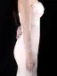Elegant White Embroidered Letter Graphic Wedding Bridal Gloves 2025 Tulle