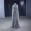 High-end Grey Handmade  Beading Sequins Evening Dresses 2023 Trumpet / Mermaid High Neck Long Sleeve Floor-Length / Long Evening Party Formal Dresses