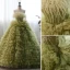 Mode Salbeigrün Plissee Ballkleider 2023 Ballkleid Feder Bandeau Ärmellos Rückenfreies Hof-Schleppe Ball Festliche Kleider