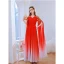Chic / Belle Rouge Dégradé De Couleur Robe De Bal 2022 Princesse V-Cou Perlage Paillettes Manches Longues Longue Robe De Ceremonie