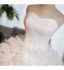 Mode Zwei Töne Weiß Kaffee Plissee Ballkleider 2025 Ballkleid Bandeau Ärmellos Rückenfreies Hof-Schleppe Festliche Kleider