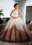 Mode Zwei Töne Weiß Kaffee Plissee Ballkleider 2025 Ballkleid Bandeau Ärmellos Rückenfreies Hof-Schleppe Festliche Kleider