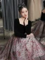 Elegant Black Evening Dresses 2023 A-Line / Princess Square Neckline Long Sleeve Backless Floor-Length / Long Evening Party Formal Dresses