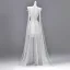 Scintillantes Blanche Perlage Perle Paillettes Robe De Soirée 2026 Trompette / Sirène Bretelles Spaghetti Sans Manches Dos Nu Longue Robe De Ceremonie