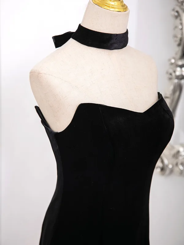 Sexy Black Evening Dresses 2024 Ball Gown Strapless Sleeveless Backless Sweep Train Evening Party Formal Dresses