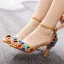 Chic / Beautiful Gold Evening Party Multi-Colors Rhinestone Womens Sandals 2023 Ankle Strap 7 cm Stiletto Heels Open / Peep Toe Sandals High Heels