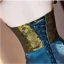 Vintage / Originale Bleu D'encre Fendue devant Robe De Bal 2024 Trompette / Sirène Bustier Sans Manches Dos Nu Train De Balayage Promo Robe De Ceremonie