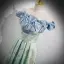 Chic / Beautiful Mint Green Printing Prom Dresses 2022 A-Line / Princess Off-The-Shoulder Pearl Bow Sleeveless Backless Floor-Length / Long Prom Formal Dresses