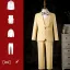 Yellow 6-piece Long Sleeve Boys Wedding Suits 2024 Body Jewellery Coat Pants Shirt Tie Vest