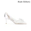 Sexy Silber Perle Strass Abend Pumps Hochhackige 2022 8 cm Stilettos Spitzschuh Pumps