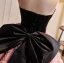 Lovely Blushing Pink Flower Prom Dresses 2024 Ball Gown Strapless Sleeveless Backless Bow Court Train Prom Formal Dresses