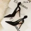 Fashion Black Rhinestone Evening Party Suede Womens Shoes High Heels 2022 10 cm Stiletto Heels Pointed Toe Womens Shoes
