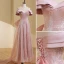 Glitzernden Rosa Pailletten Abendkleider 2023 A Linie Off Shoulder Ärmellos Rückenfreies Schleife Lange Abend Festliche Kleider