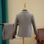 Grey Long Sleeve 5-piece Boys Wedding Suits 2024 Wedding Coat Pants Shirt Tie Vest