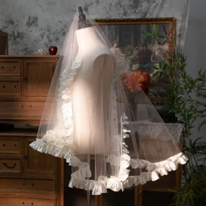 Élégant Blanche 1 5 M Tulle Voile De Mariée 2025