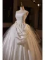 Vintage / Retro White Appliques Wedding Dresses 2025 Ball Gown Strapless Sleeveless Backless Floor-Length / Long Wedding