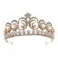 Vintage Barokowy Złote Perła Rhinestone ślubna Ślub Tiara 2022 Metal Stop Biżuteria Ślubna Akcesoria