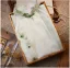 Chinese style Sage Green Printing Tea-length Cheongsam 2024 Trumpet / Mermaid High Neck Sleeveless