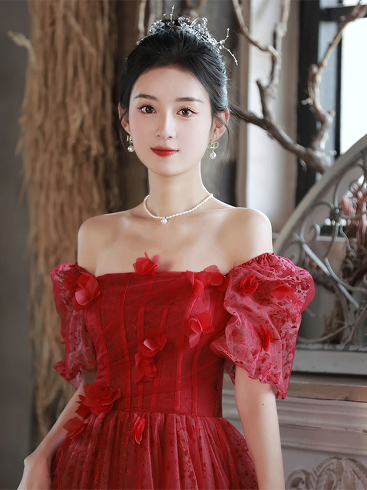 Chic Beautiful Burgundy Homecoming Appliques Graduation Dresses 2024 A-Line Princess
