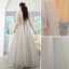 Chic / Belle Gris Paillettes Robe De Bal 2022 Princesse V-Cou Manches Courtes Dos Nu Longue Promo Robe De Ceremonie